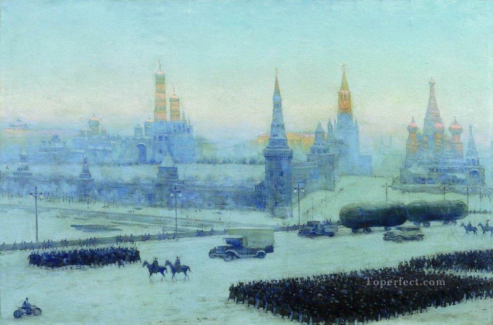 moscow morning 1942 Konstantin Yuon Oil Paintings